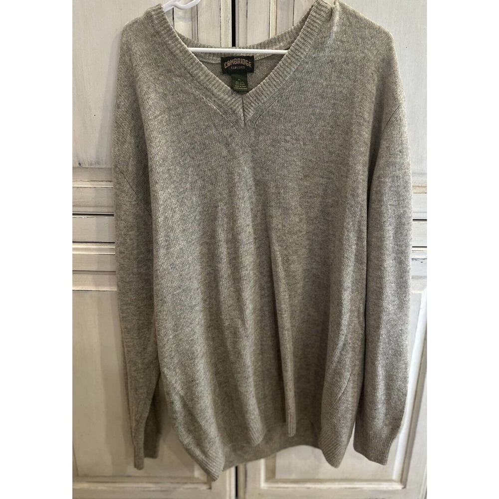Vintage‎ Men’s Cambridge Classics Wool XL Gray Sweater